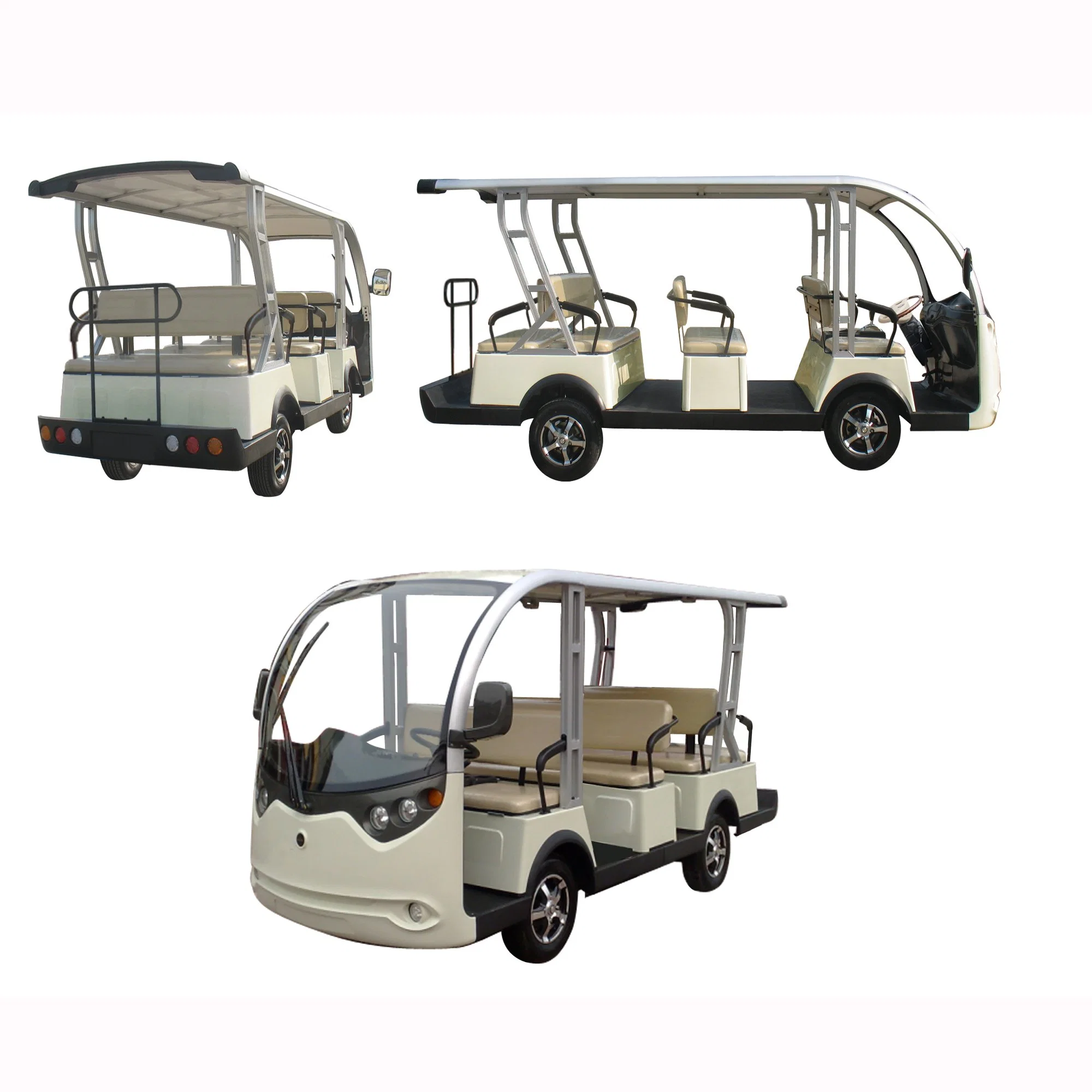 Multifunctional Aluminum Frame Comfortable Leather Seat Electric Airport Shuttle Bus Car (Lt-S8+3)