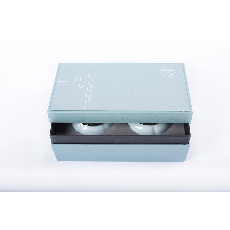 Gift Food Box Wholesale/Supplier Luxury Tea Tin Candies Tin Gift Packaging Box Custom Light Blue Instant Coffee Gift Cardboard Packing Box Package