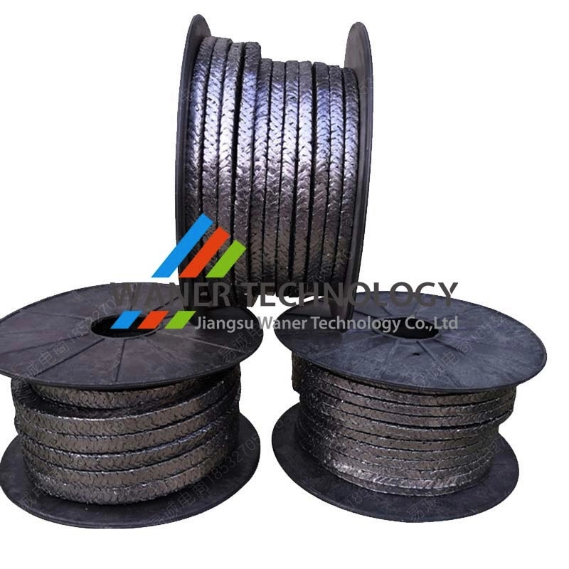 High Pressure High Temperature Resistance Pump Mechanical Seal Joint Gland Pack Braided Black Graphite PTFE Gland Packing