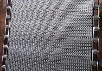 Stainless Steel Compound Balanced Weave Conveyor Belt as Pasteurizing Belt