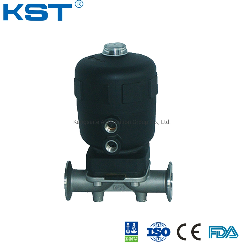 Side Entry Through Way Kt/OEM CE, ISO9001, FDA, API, Dnv Clamped Diaphragm Valve