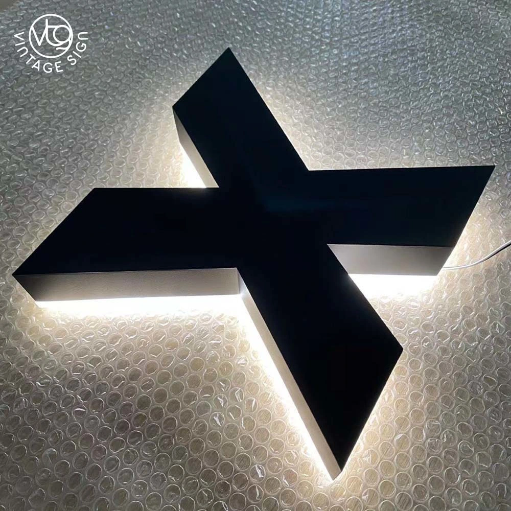 Luz LED 3D de metal Metal letras signo personalizada letreros electrónicos