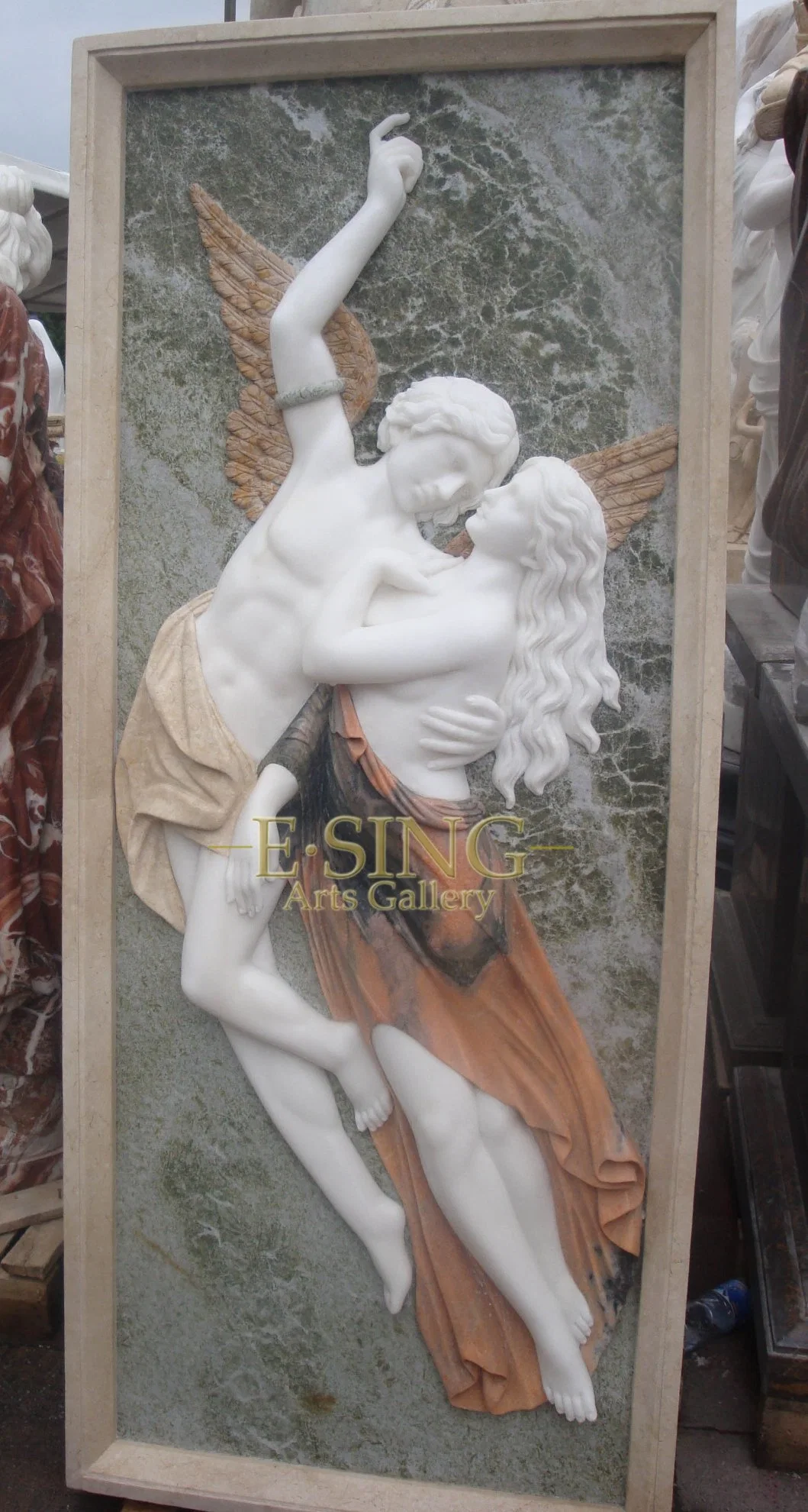 Western Style High Polishing Custom Stone Wall Reliefs