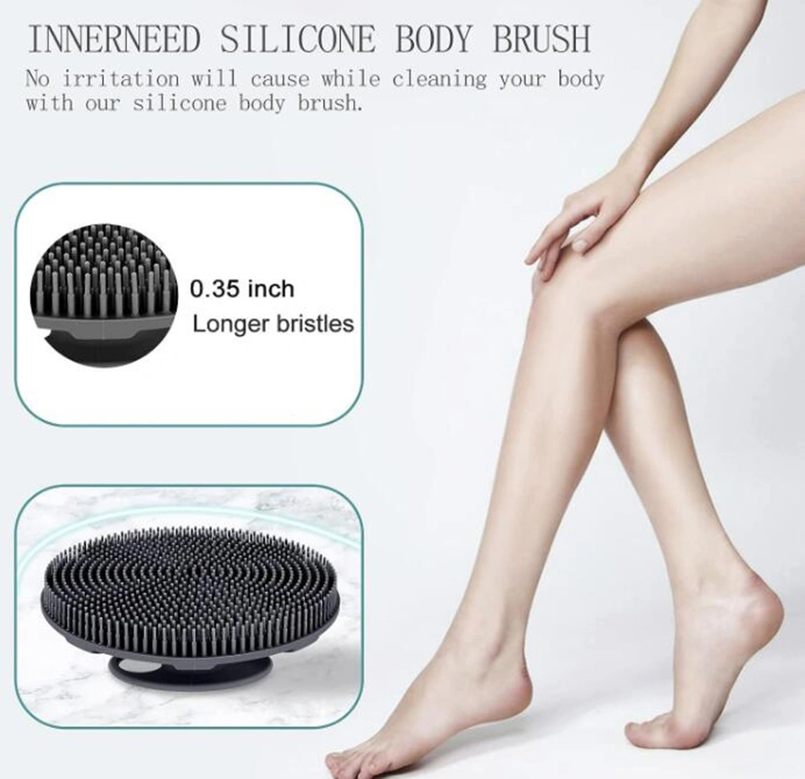 Food-Grade Soft Shower Handheld Cleansing Skin Brush Silicone Body Scrubber