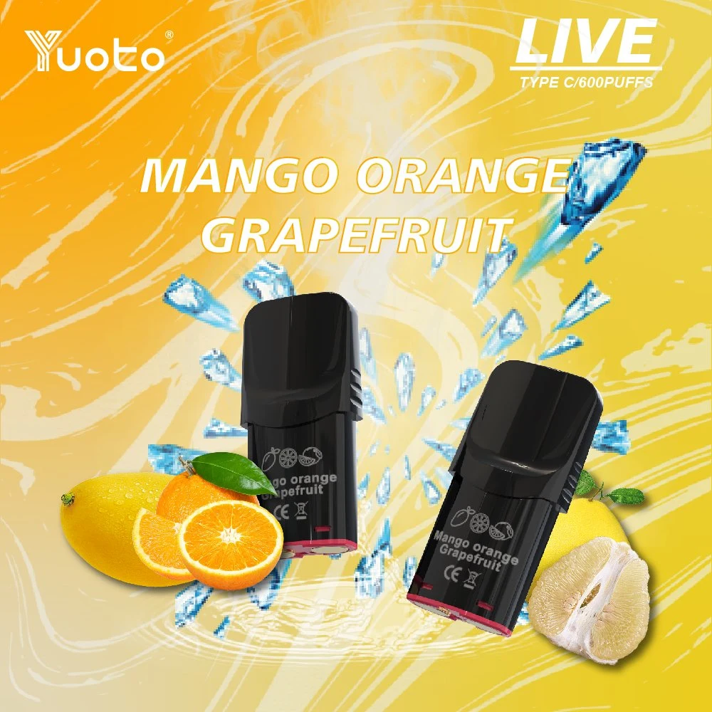 14 Flavors Yuoto Live 600 Puffs 2% Nicotine 2ml Cartridge 350mAh Lithium Battery Mesh Coil Type C with Tpd Wholesale/Supplier Disposable/Chargeable Vape Pen