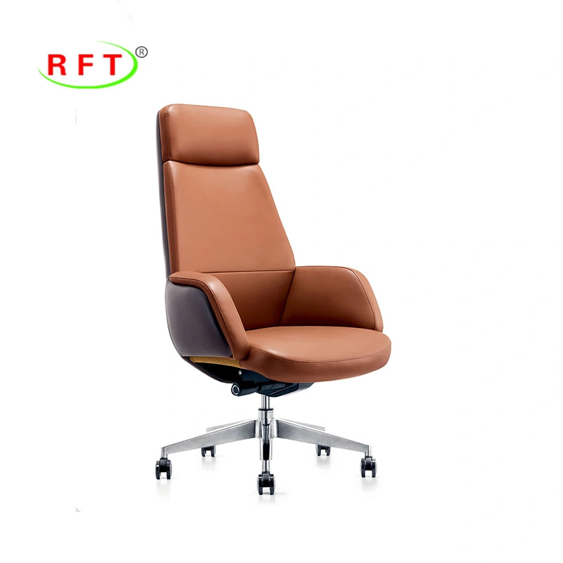 Lucky Orange Office Furniture Ergonomic Leather PU Executive Conference Table Chair