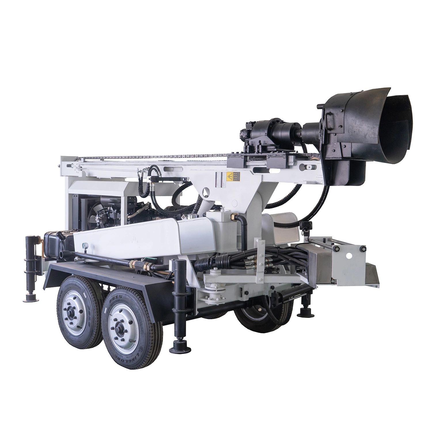 High Efficiency Trailer Water Bore Hole Drilling Rig