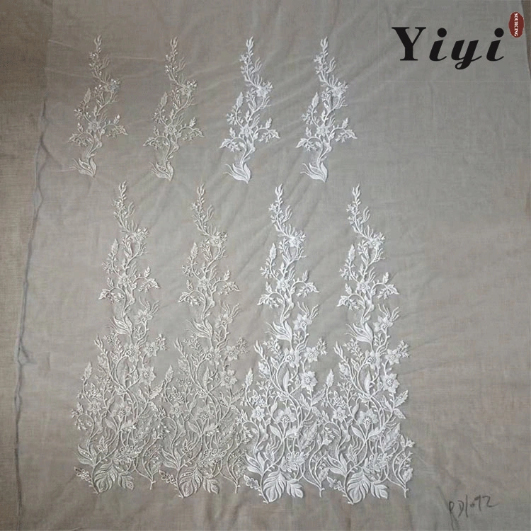 Factory OEM/ODM Wholesale/Supplier 3D Beads/Pearls/Sequins Shiny Design Embroidery Lace Fabric