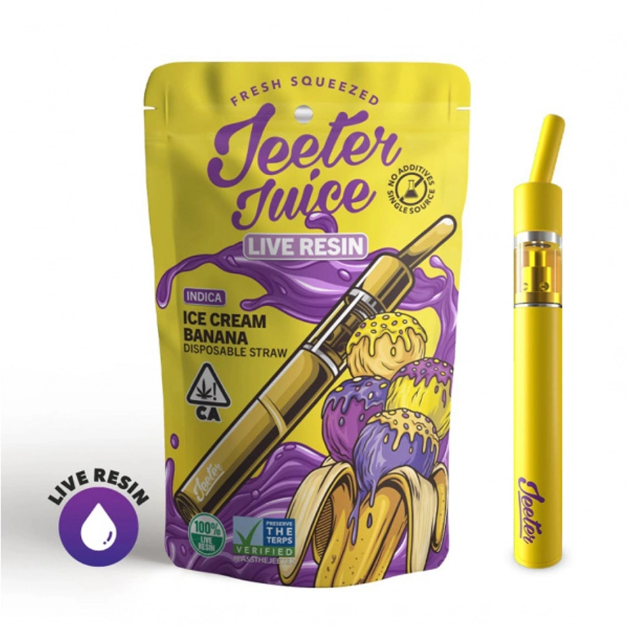 Jugo Jeeter recargable de resina en vivo E dispositivo 1.0ml de cigarrillos vacío de 0,5 ml de aceite desechable Vape grueso Lápiz de la vaina del cartucho de 180mAh