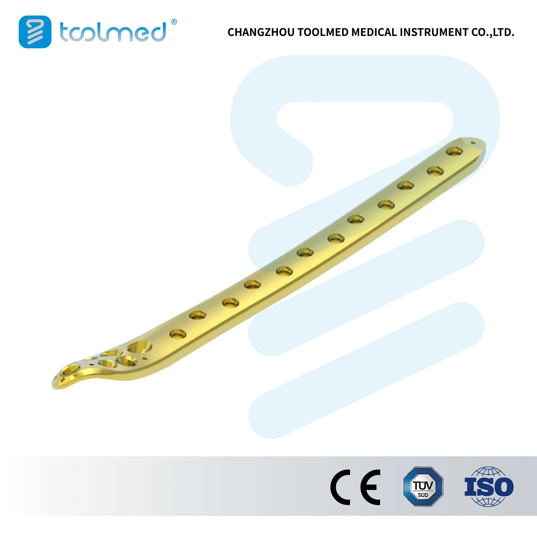 Fémur proximal de la placa de bloqueo del proceso condilar fragmento, una gran placa de bloqueo, el trauma del sistema de chapa de instrumentos de ortopedia, CE &amp; ISO