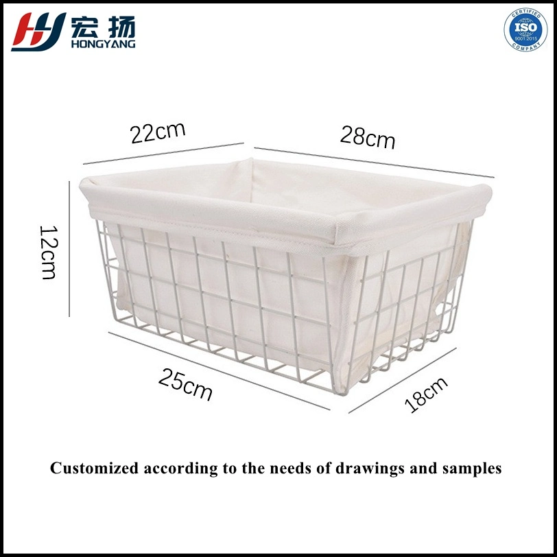 Custom Best Selling Household Stack-Able Wire Metal Wire Storage Basket Vegetable Storage Basket with Handle