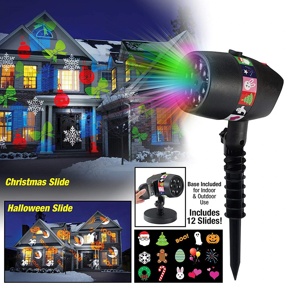 LED Stage Laser Light Projector 12 Musterkarten Weihnachten