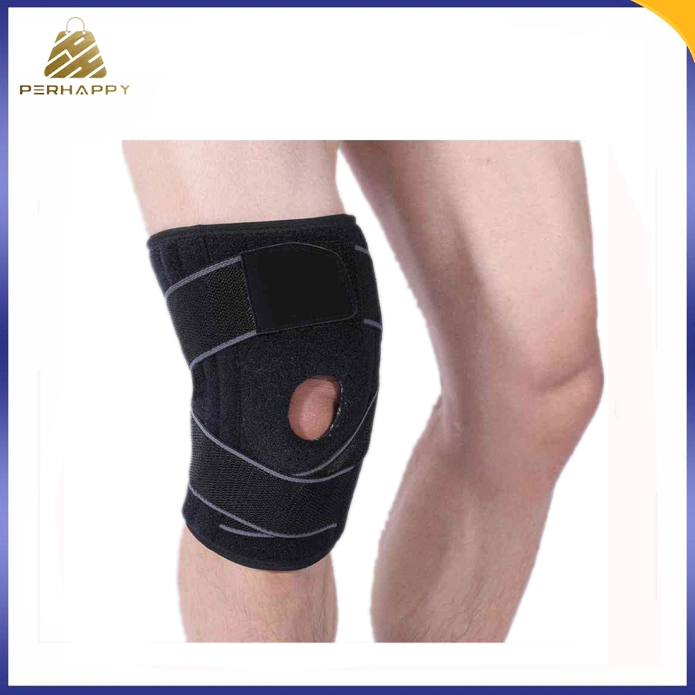 Breathable Sports Support Silicone Shock Absorbing Straps Pressurized Knee Pads