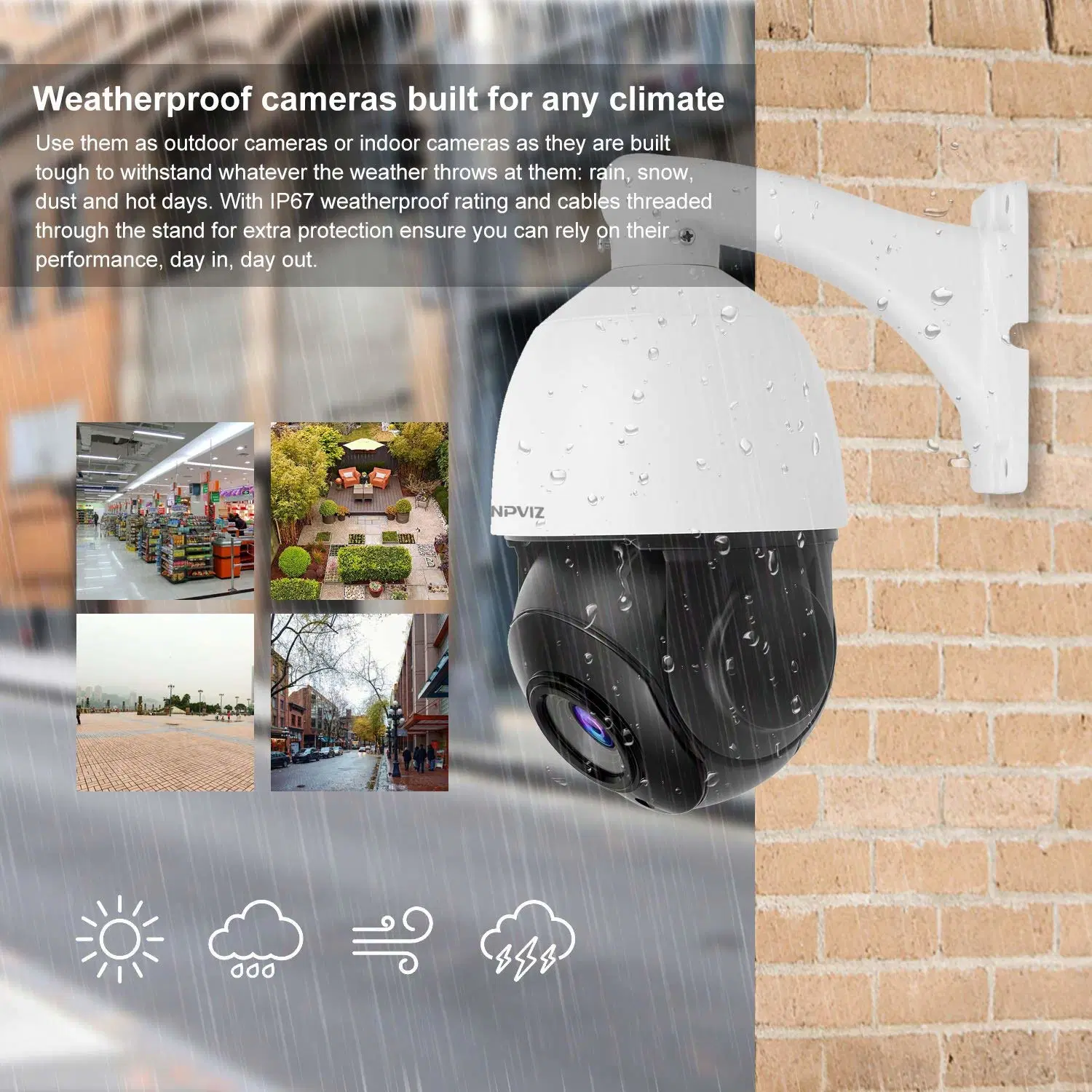 CCTV HD Outdoor 5.0MP 20X/36X Zoom High Speed Dome IP PTZ Camera