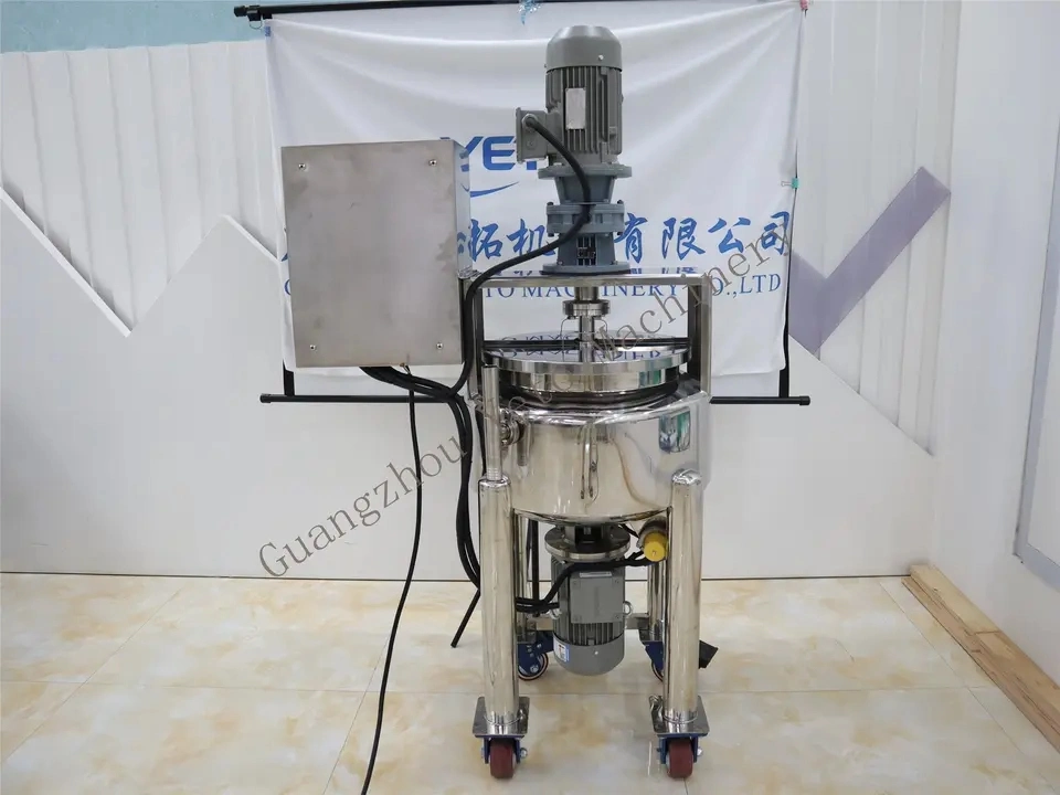 Lab Use Small Batch Stainless Steel Mixing Tank Agitator Mixer Fruit Juice Shower Gel Shampoo Mixer Equipment