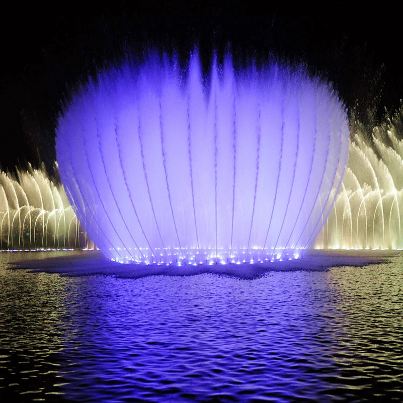 3D Water Effect Fountains Hundred Meter High Jet Nozzles Fountain