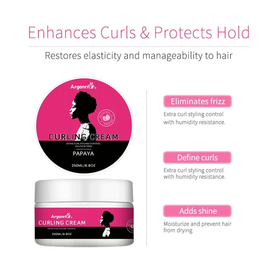 Crème Cheveux Anti-Frizz Curl forte attente pour les femmes à la Crème de coiffage de cheveux