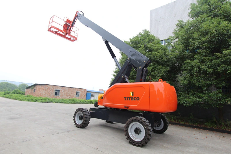 10-20m Aerial Work Platform Trailer Telescopic Articulated Cherry Picker Spider Cheap 12m-27m 230kg Cheery Picker Articulated Telescopic Boom Lift Self-PRO Lift