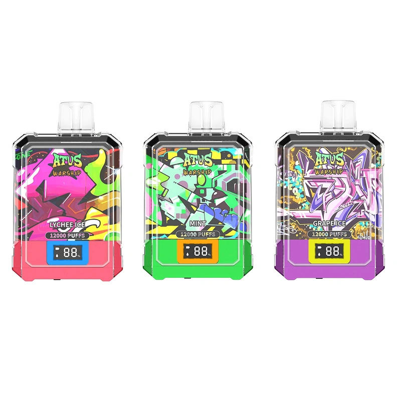 2023 Hot Selling Atvs Warship 12000 Puffs Rechargeable Cheap Disposable/Chargeable Vape with Display Big Puff Transparent Case Disposable/Chargeable Vapes Wholesale/Supplier I Vape