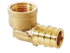 Quick and Easy Brass Fittings Female Elbow with Bracket Brass Elbow for Pex Pipe