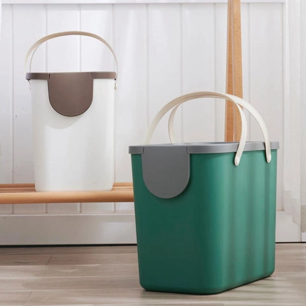 Lightweight Laundry Storage Basket with Handle Lid for Home Kitchen Bathroom