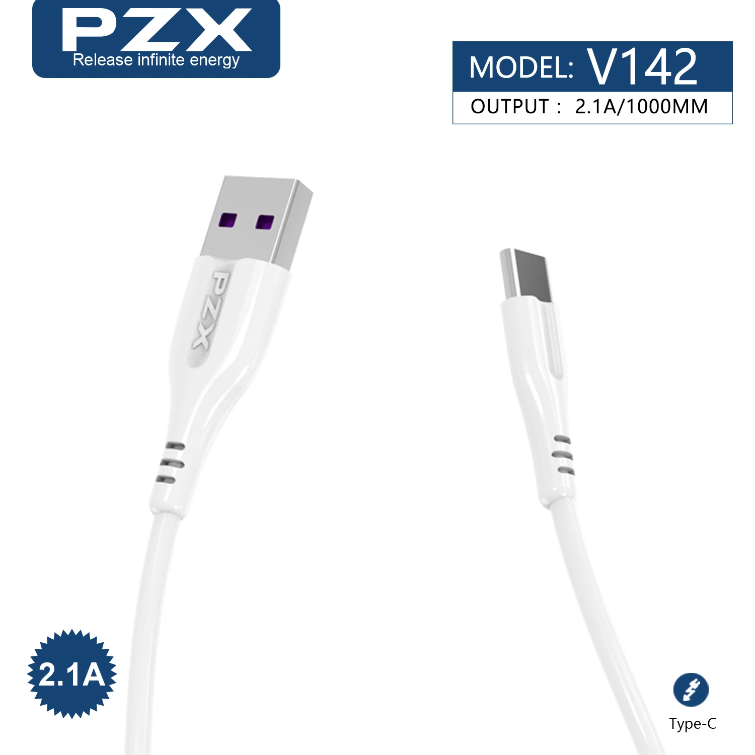 Pzx V142s Großhandel Mobile Zubehör 2,1A schnell aufladbare USB-Daten Kabel