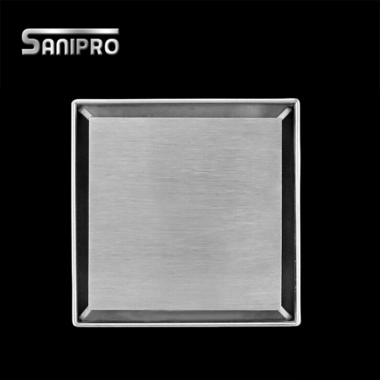 Sanipro Watermark OEM Customized Style Stainless Steel Square Bathroom Shower Floor Drain with Mesh Frame Cover Plate
