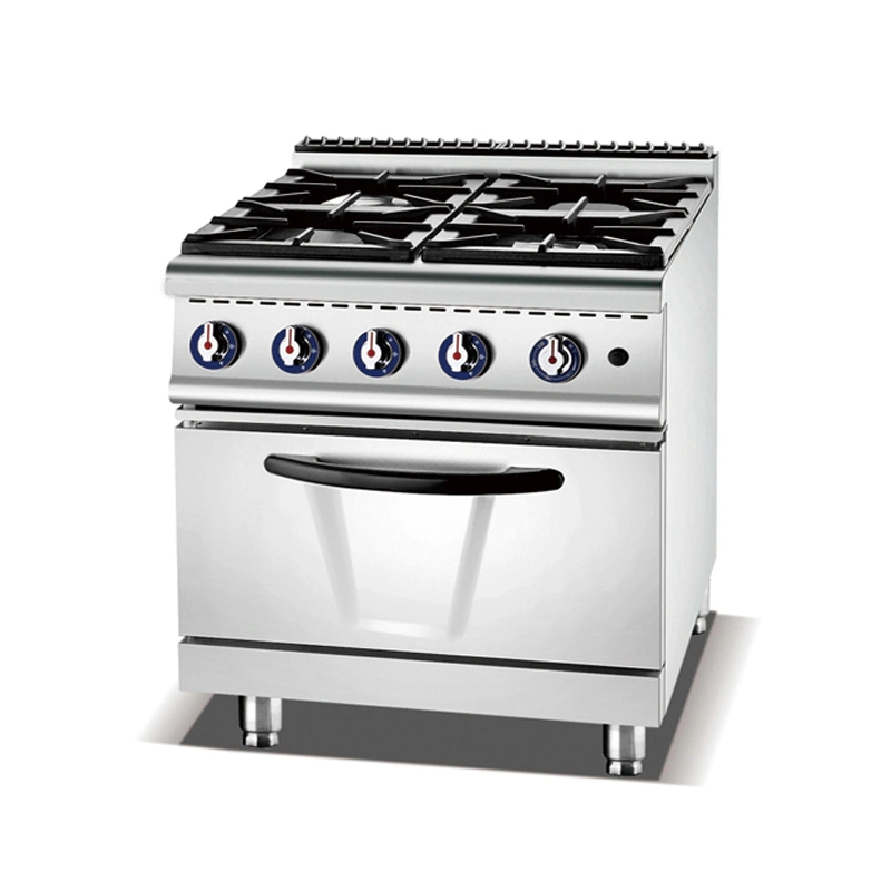 Cocina Comercial 4 Cocina Burner Equipment Gas Range with Horno de gas