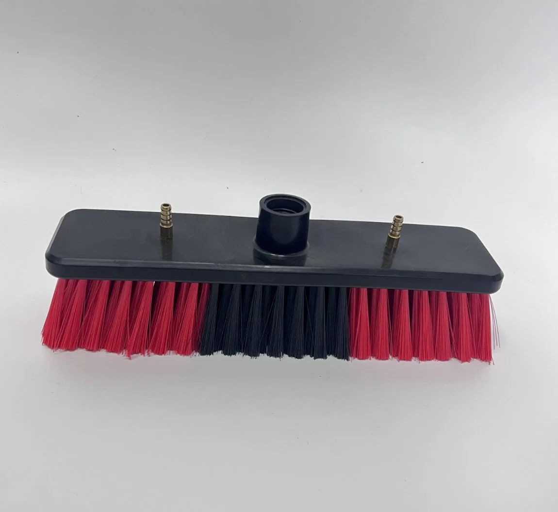 Telescopic Window Washer Brush Solar Panel Extended with Handle Water Flow Through Soft Bristles