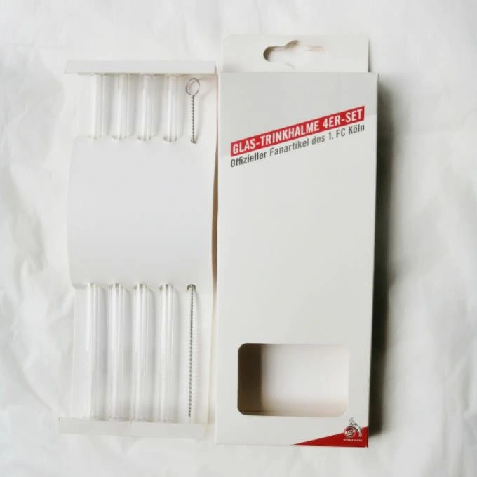 Reusable Customized Promotion Gift Glass Straw Set