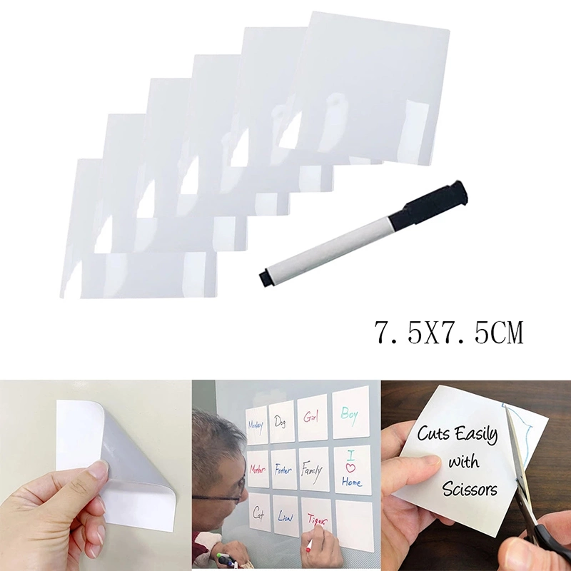 Colorful Sticky Notes for Office Dry Erase Stickers with 2 Magnetic White Board Markers