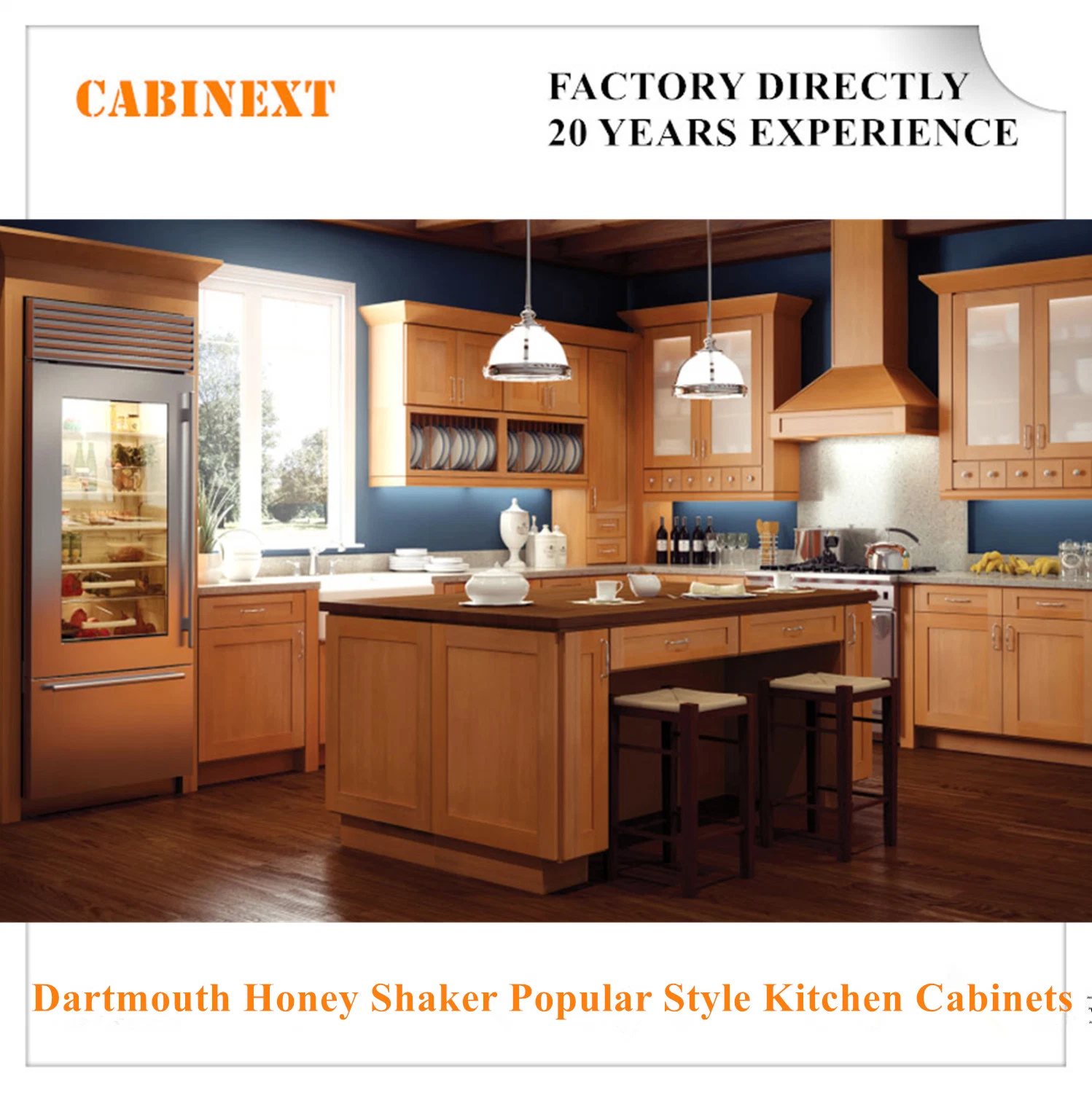Miel de Dartmouth Shaker les armoires de cuisine Mobilier de style populaire Flat Pack