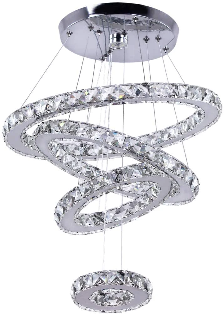 LED Chandeliers 3 Rings LED Ceiling Lighting Pendant Light for Bedroom