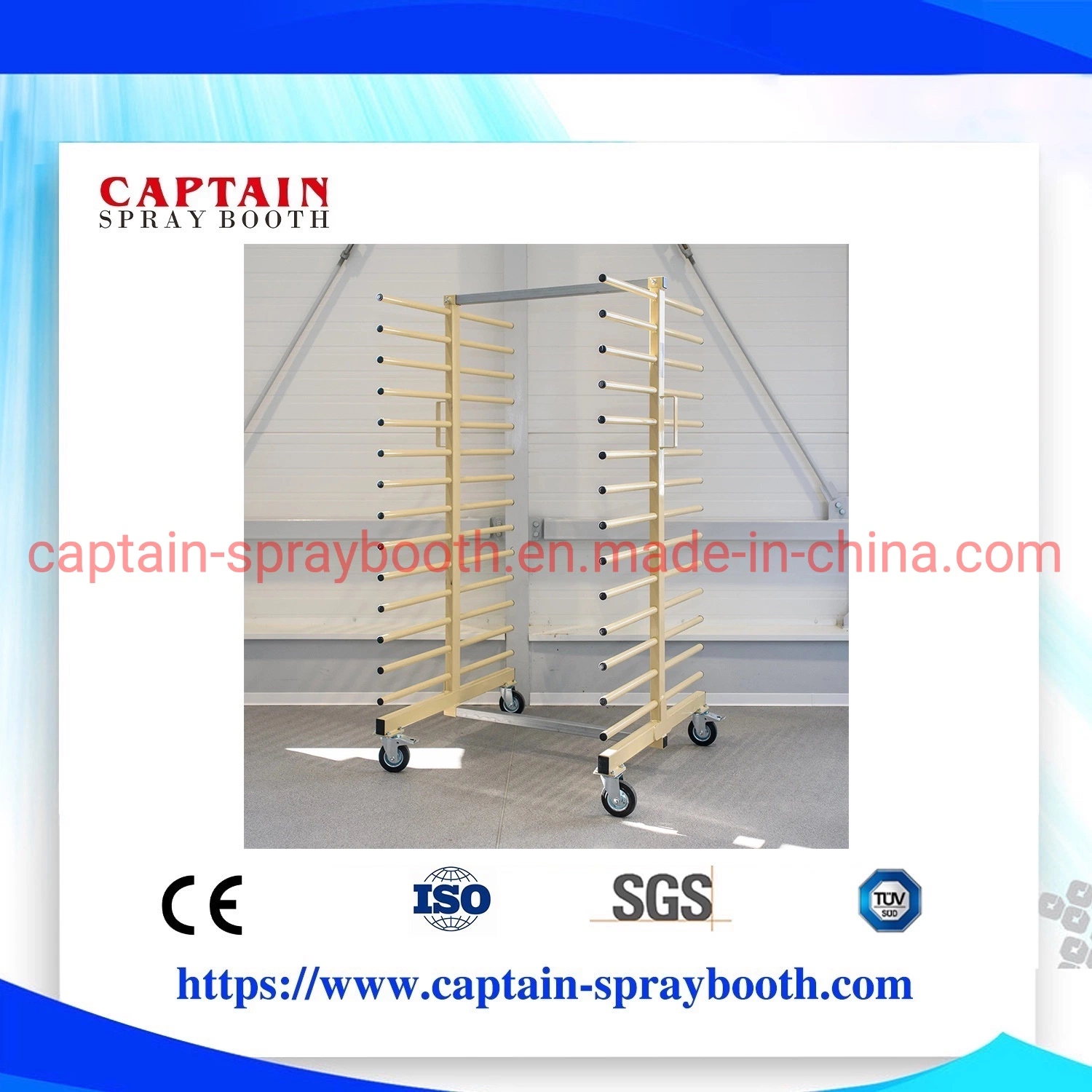 Spray Booth Drying Rack Shelf for Furniture Industrial