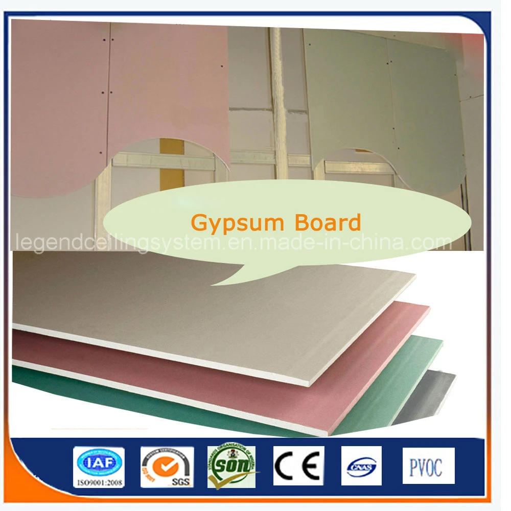 Nigeria Marketing Moistureproof Suspended Gypsum Ceiling Board / Plasterboard Ceiling