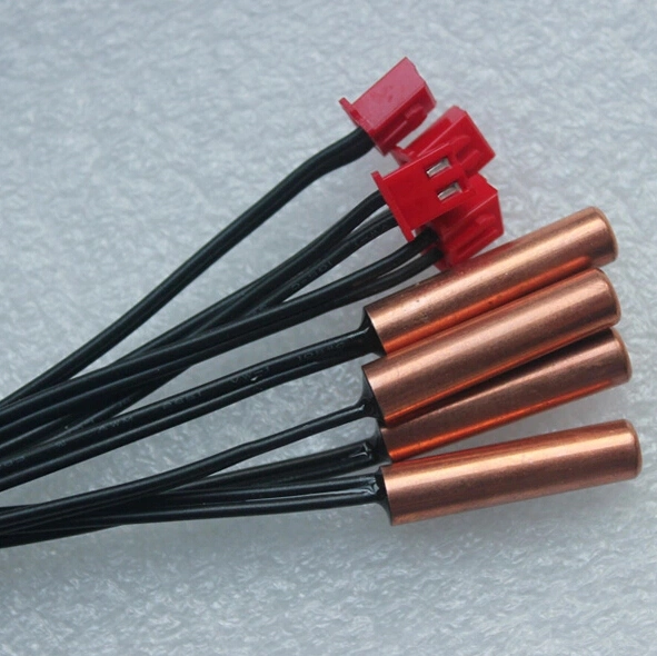 6x35mm 2m de longitud de cable color negro del sensor de temperatura IP68