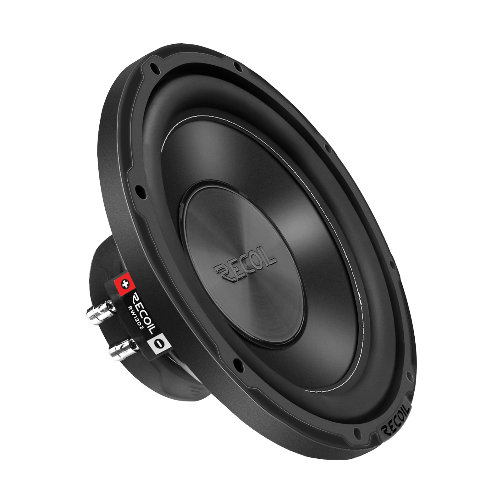 Edge RW12D2 serie Echo 12 pulgadas 600 vatios Potencia doble 2 Ohm bobina de voz, 4" Negro-Coated 2 capa bobina de voz, subwoofer de audio para coche