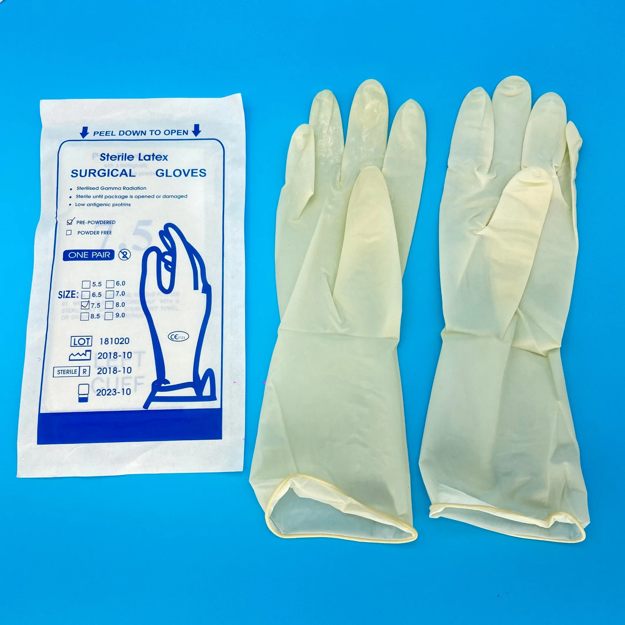 Surgical Glove Latex Free Powder Free with CE ISO Size 6-9