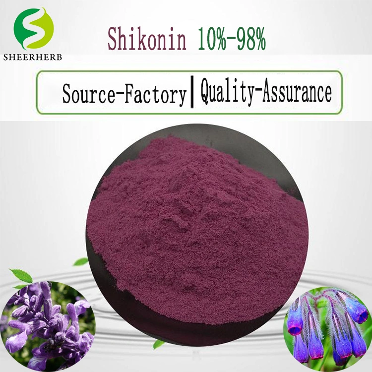 Sheerherb Supply Chinese Comfrey Extract Shikonin/ Alkanet Root Powder/ Lithospermum Gromwell Extract Alkannin