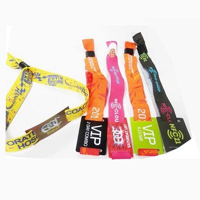 Promotion Event Woven Wristbands Customized RFID Festvial Wristband Access Contorl Bracelet