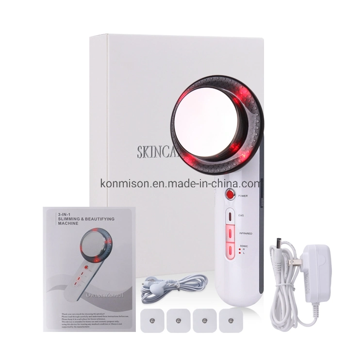 Handhold EMS Ultrasonic Red Light Therapy Portable Beauty Machine