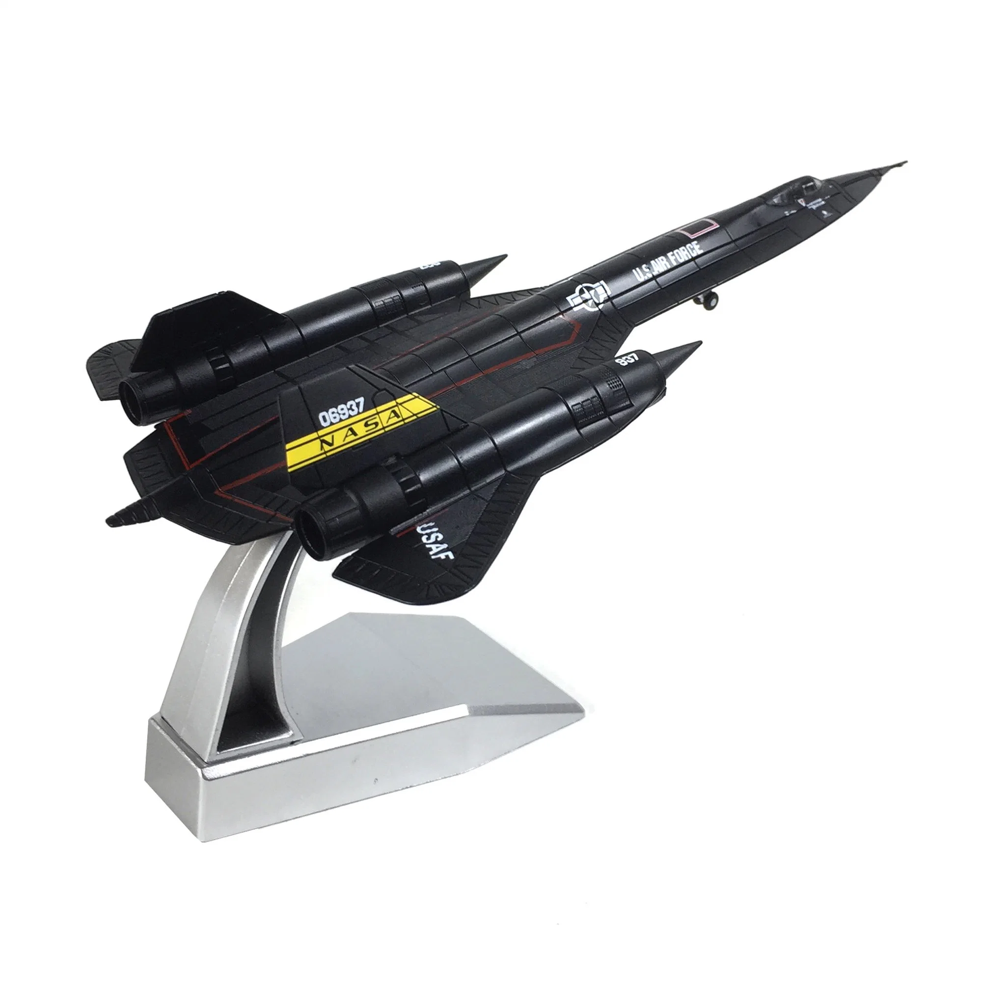 Sr-71 Blackbird Veículo (Escala 1:200) Modelo de Avião de Ataque Black Raptor em Diecast