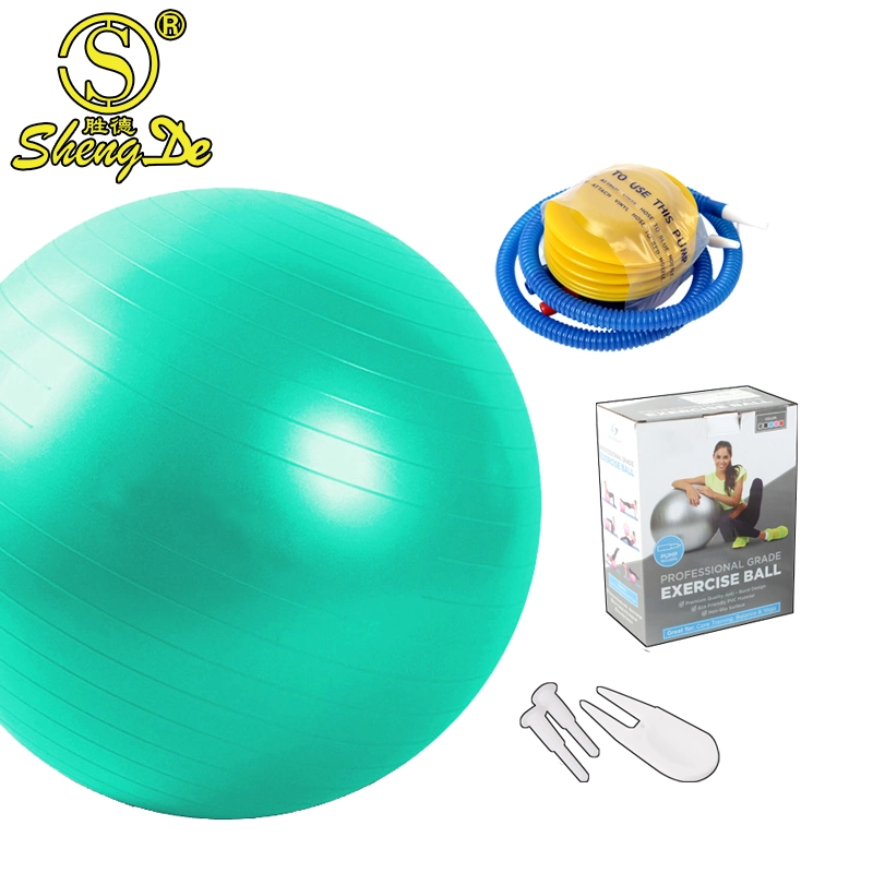 Übung Balance Fitness Yoga Ball mit Luftpumpe