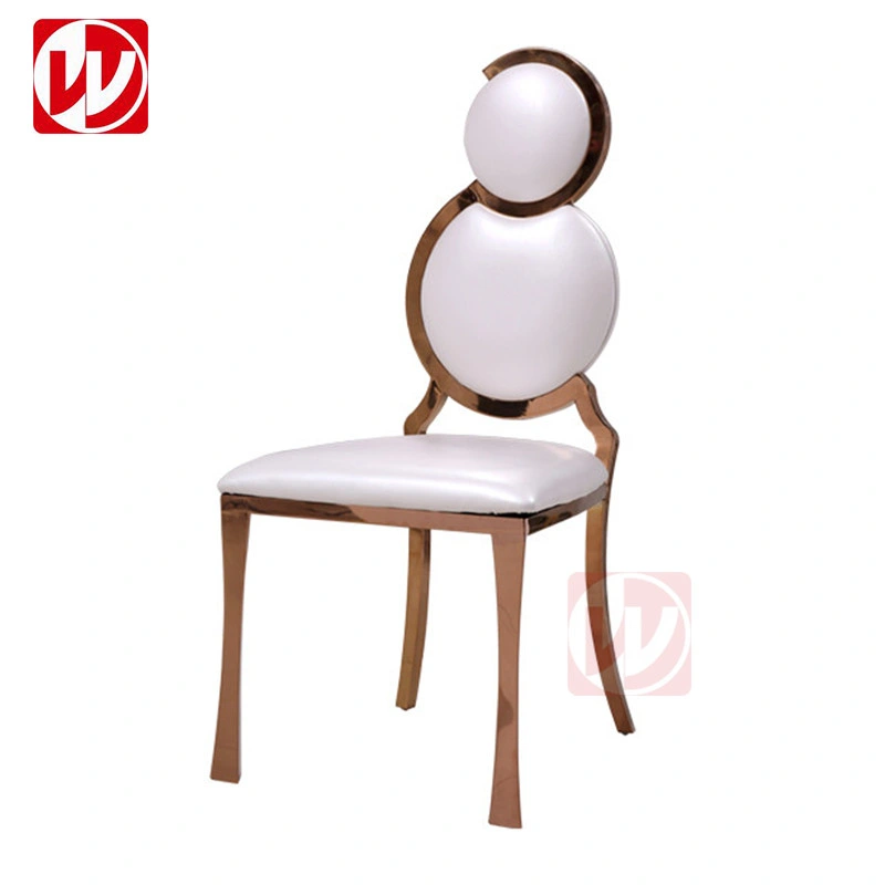 Estilo italiano moderno Home Jantar mobiliário único Calabash Chair volta Gold Dining cadeiras de aço inoxidável