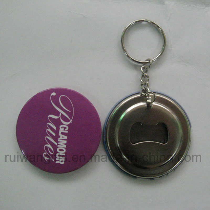 58mm Round Badge Opener Keyring with Logo