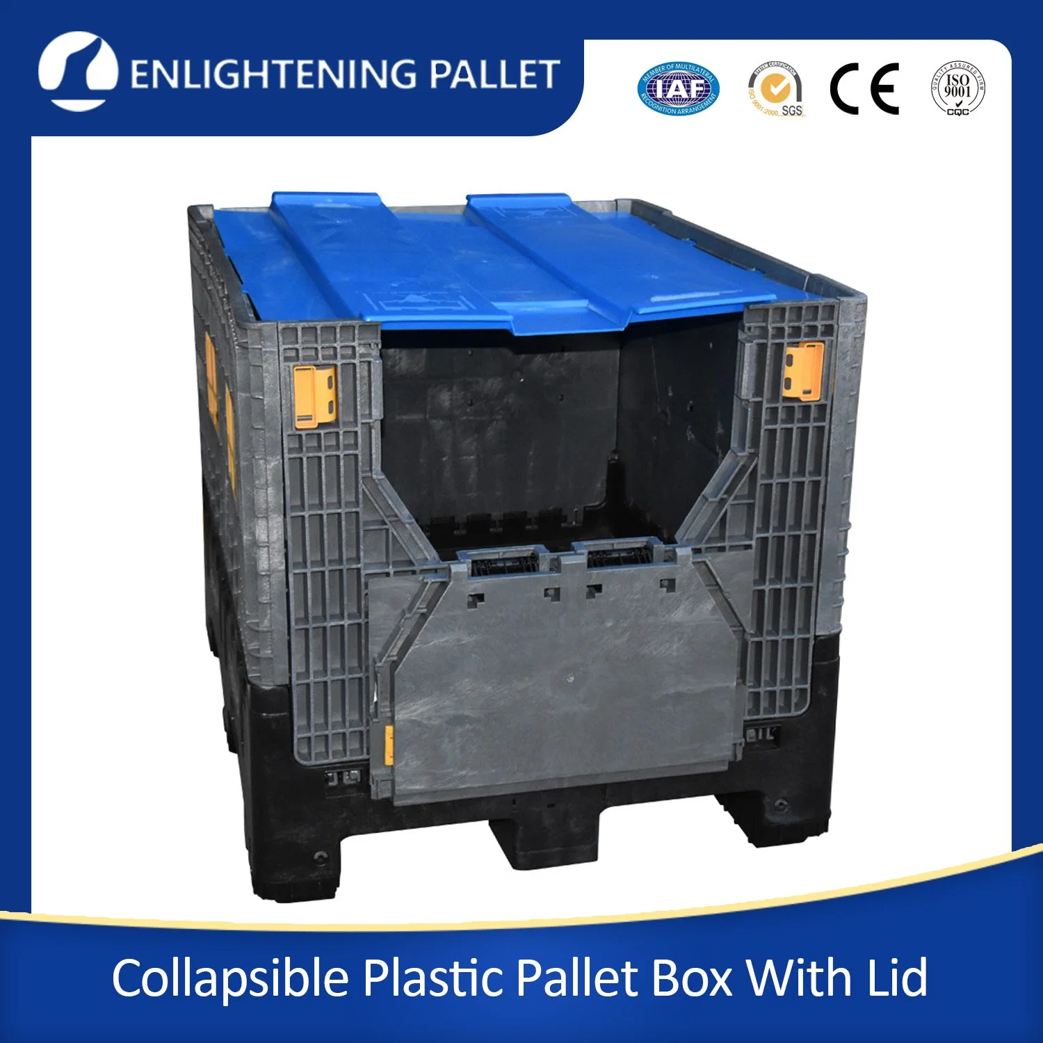 1200*1000mm Used Collapsible Vented Plastic Pallet Box Bulk Container