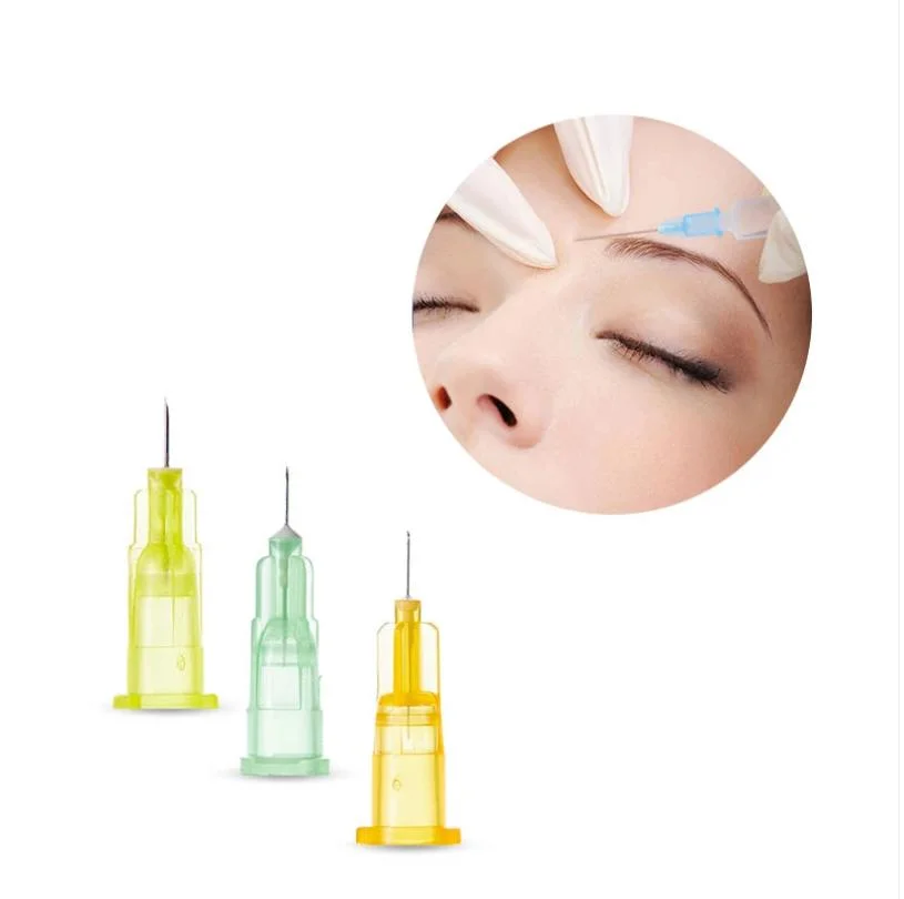 Produits de beauté médicaux jetables aiguilles pointues aiguilles pour Remplisseur cutané Ha injectable