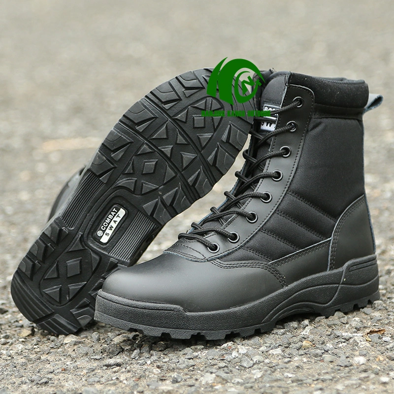 Kango al aire libre Ejército militar combate táctica botas de entrenamiento Hombre duradero Impermeable Policía Desierto Camuflaje cuero Jungle Anti Slip zapatos de seguridad Caza de caminatas