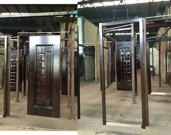 Original Factory Single Double Entry Front Steel Wood MDF Wooden Armored Door