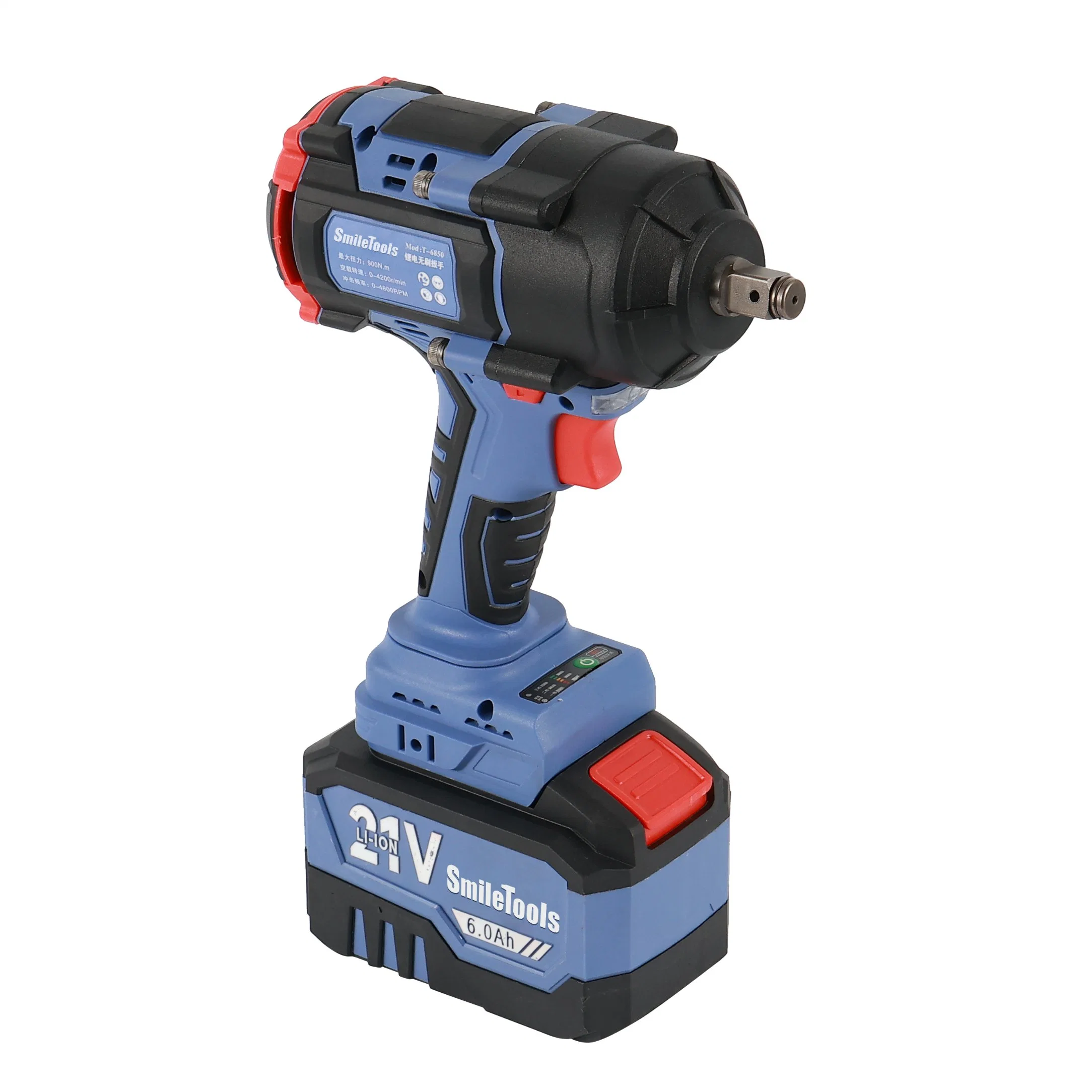 Battery Electric Impact Wrench 21V Industry Cordless Brushless High Torque